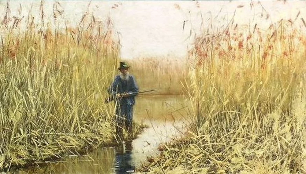 Cacciatore nell'erba alta